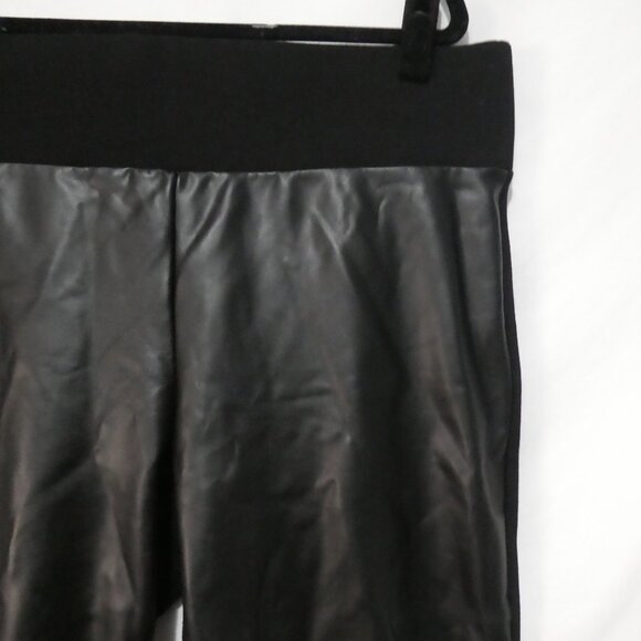 TORRID | size 2 | Sleek Black High Waisted Leggings | Faux Leather Front Panel - Picture 5 of 16